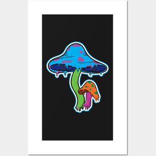 Trippy Mushrooms Posters and Art